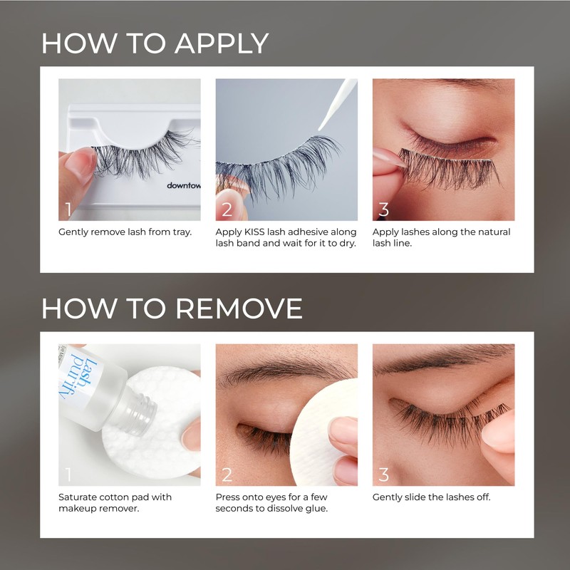 Kiss Lash Couture False Eyelashes, Triple Push-Up Teddy, 1 Pair,