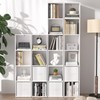 NewBeth 4 Cube Storage Organizer, 4 Tier Cube Low Bookcase