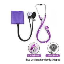 LotFancy Aneroid Sphygmomanometer with Stethoscope Kit, Universal BP Cuff (10”-16”), Adult Professional Manual Blood Pressure Monitor, Zipper Case Included, Purple