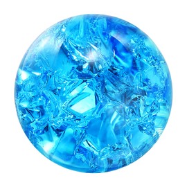 uxcell 30mm/1.2" Crystal Sphere Ball Ice Cracked Glass Solid Decorative Sphere Crystal Ball Prop Ornament for Feng Shui Divination Fortune Telling Tabletop Fountain Decoration, Lake Blue