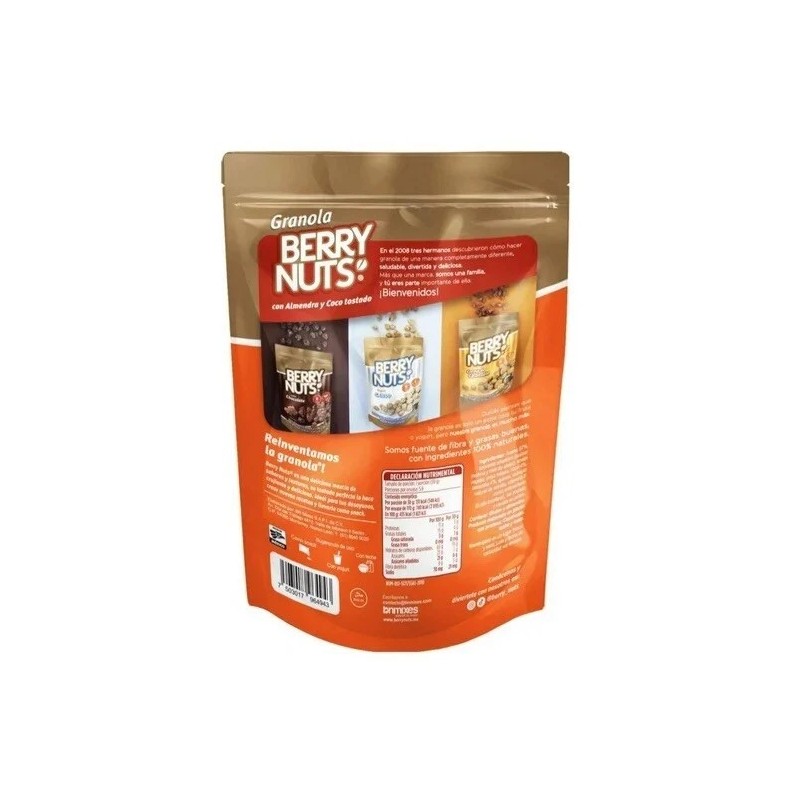 BN Mixes BERRY NUTS: 3 PAQUETES DE GRANOLA CON ALMENDRAS
