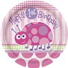 Unique Party 40395 - 23cm Pink Ladybird 1st Birthday Party