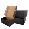JIUZHOUXIN Shipping Boxes,7"x5"x2"Black Corrugated Cardboard Boxes, Which is Anti-Impact Come