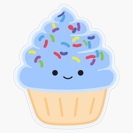 Magnet Blueberry Cupcake Magnet Bumper Sticker Car Magnet Flexible Reuseable Magnetic Vinyl 5"