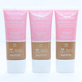 Covergirl Clean Fresh Skin Milk Nourishing Foundation #620 DEEP ~ (3-PACK!)