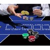 nuveti 70 x 35 Inch Texas Hold'em Poker Mat Portable