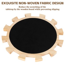 NVAAV Mexican Train Dominoes Wooden Hub (12 Player)- Premium Pine with Felted Bottom, Durable Game Centerpiece, Ideal Board Game Accessory