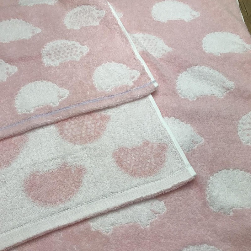 Imabari Towel, Brand Certified, Hedgehog Pattern, Bath Towels, Set of