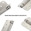 goldenwarm 4 Pack Satin Nickel Spring Door Hinges 4in x