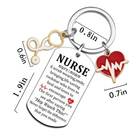 XzmaaoX Nurse Keychain Gifts Nurse Thank You Gifts For Women Appreciation Gifts For Nurse Practitioner Student School Gifts Nurse Week Nurse Graduation Birthday Gift