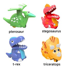JoFAN JoFAN 4 Pack Dinosaur Toys Press and Go Dinosaur Cars Wind Up Toys for Kids Boys Girls Toddlers Christmas Stocking Stuffers Party Favors Gifts