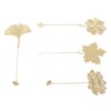 4pcs Metal Bookmarks with Chain Four Patterns Hollow Thin Golden