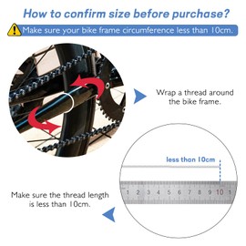 VABNEER 1 Pair Bicycle Bike Chain Protector Chain Stay Protection Neoprene Bicycle Chain Strut Protector Frame Protector Neoprene Black