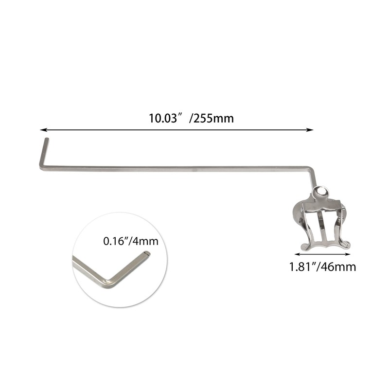 Marching Clamp-On Silver Music Sheet Clip Sheet Replacement for Bass