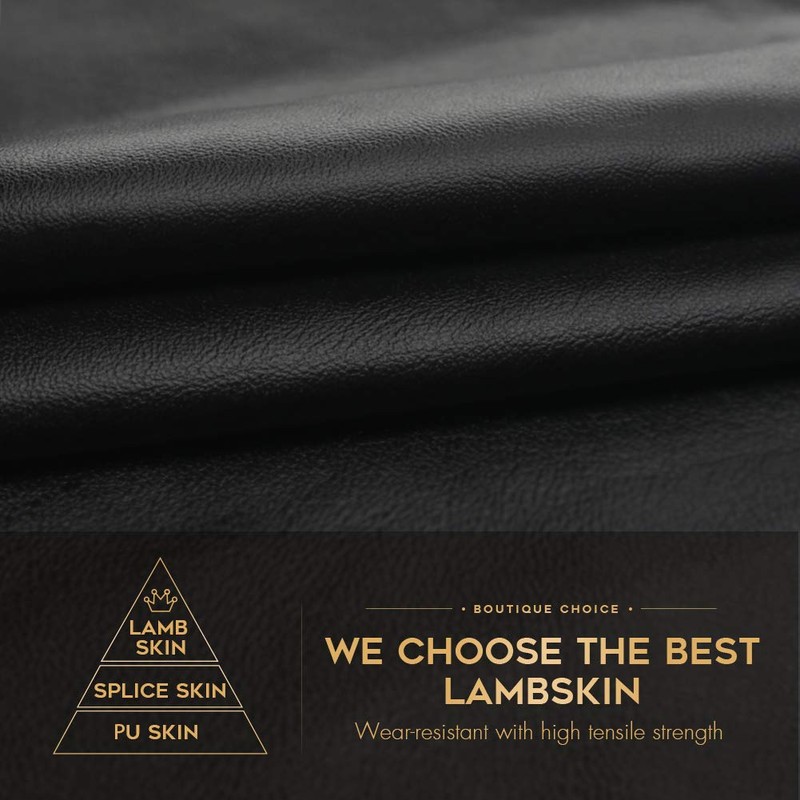 Vislivin Full-Hand Womens Touch screen Gloves Genuine Leather Gloves Warm