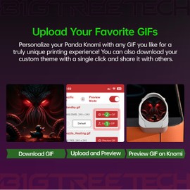 BIGTREETECH Panda Knomi Screen Only, Toolhead Screen Upgrade Kit for Bambu-Lab A1 A1 Mini P1P P1S X1C X1E 3D Printers, Customize Your Own UI