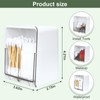 Obsoorth Qtip Holder with 2 Compartments, Clear Bathroom Vanity Cotton