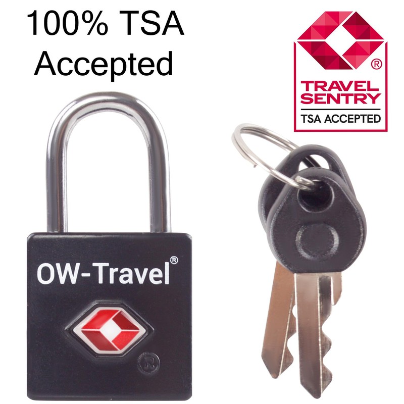 OW-Travel Lock with Key Suitcase Lock Padlock Luggage Lock Security