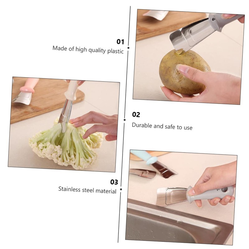 CAXUSD 3pcs Stainless Steel Ice Removal Scoop Compact Deicing Shovel