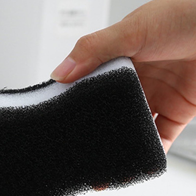 DOITOOL Pack of 10 Cleaning Sponge Double-Sided Sponge Black Kitchen