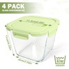 Glass Soup Containers with lids 4 Cup, 32 oz Glass