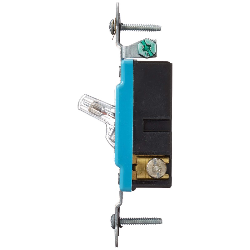 Leviton Toggle Pilot Light Switch, 1201-PLC, Clear