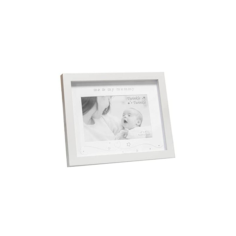 Baby Photo Frame Grey and White 6' x 4' -