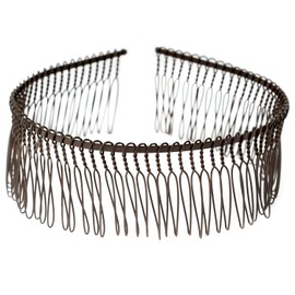 Hero Headband with Comb Brown Width 35mm Metal A49
