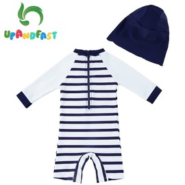 upandfast Baby Swim Costume with Sun Hat, UPF 50+ Swimwear for Baby