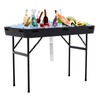 middow 4 Foot Ice Cooler Table, Folding Buffet Cold Food