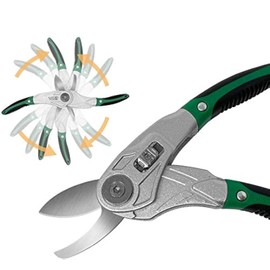 Garden Power Bypass Pruning Shears 2 in 1 Multi-Cutter, Unique Lock Allows Switching Between Pruner and Shear Snipping. 1/2 Inch Cutting Capacity. Garden Clippers, Pruners for Gardening Heavy Duty