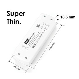 illuburg LED Transformer 12 V Dimmable Triac Flat 6 W - 30 W for LED Strip Lamp LED Power Supply Driver Transformer Ballast Driver