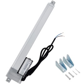 JQDML 12 Inch Stroke 12V Linear Actuator 300N/66lbs Speed 1.77"/sec Electric Actuators with Mounting Bracket for Home Automation, Window Opener,Door Opener
