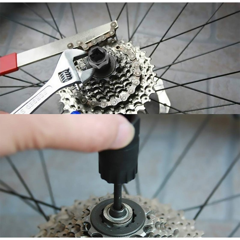 QKURT Cassette Lockring Tools Set, 2pcs Cassette Removal Tool Freewheel