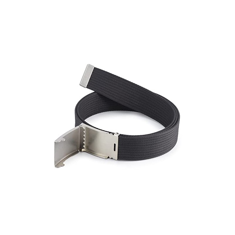 Ladeheid Men's Belt Male Fabric Belt Hessian P90, graphitegray