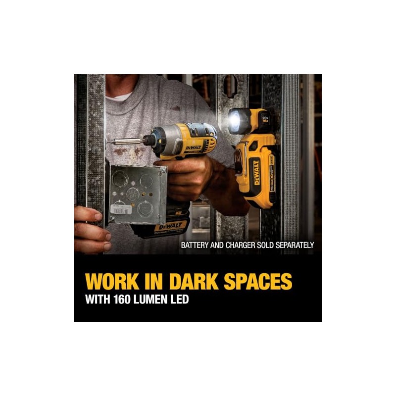 DEWALT Linterna de trabajo portátil LED 20V MAX* (DCL044)