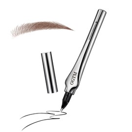 Eyebrow Ink Pen Microblading Brow Pencil Waterproof Long-Lasting Hair-like Tiny Strokes Micro-Tips Natural Eye Brows Pencil (01 Dark Brown)