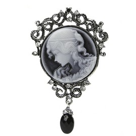 KOFUN Brooch Elegant Women Lady Jewelry Antique Vintage Victorian Cameo Brooch Pin Pendant