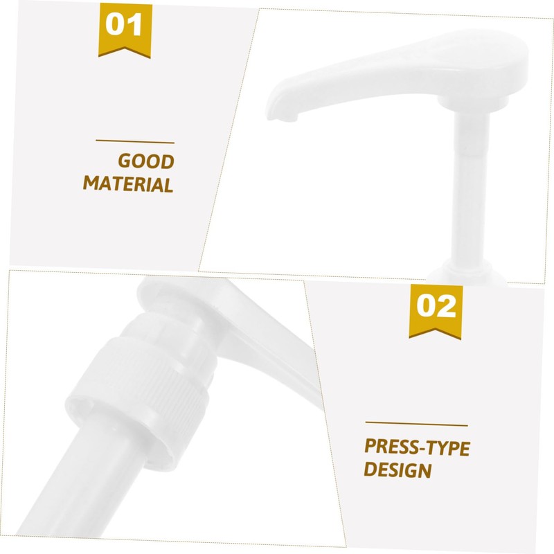 OHPHCALL 1set Syrup Bottle Pumps Easy Squeeze Beverage Dispenser for