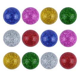 12 x Glitter Bouncy Balls / for Children's Birthday Boys and Girls / Party Bags / Children's Birthday Party Favours / Rubber Ball / Jumping Ball / Glitter Party Bouncy Ball Set