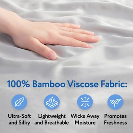 Impresa Orthopedic Pillow Case Cover with Zipper Fits Sutera Pillow for Neck Pain - Soft, Breathable Bamboo Viscose Fabric - Replacement Contour Pillow Case (Grey)