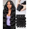 Lucklady 16A Raw Bundles Human Hair Body Wave, 4 Bundles 18 20 22 24 Inch Body Wave Bundles Human Hair, Triple Lifespan Virgin Remy hair