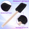 HINZIC 5 Pcs 5 Sizes Foam Paint Brushes Wood Handle
