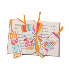 Happy Day Laminated Bookmarks - 48 Pieces - Educational and Learning Activities for Kids