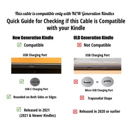 ienza 6FT Black USB-C Charge Cable Cord Wire for All-New Kindle Paperwhite 8G, Paperwhite Signature Edition 32G & Paperwhite Kids 11th Generation or 2021 & Newer (Not for Older Kindles)