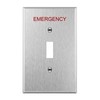 ENERLITES Toggle Light Switch Metal Cover Plate with Emergency Label,