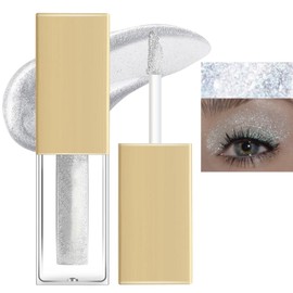 Housn Liquid Glitter Eye Shadow, Long-Lasting Waterproof High Pigment Liquid Glitter Eye Shadow, Starry Sequins Mermaid Eye Shadow, Sparkling Shimmer Metal Eyes Makeup (#01)