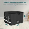 Large File Box with lock, Fireproof File Box for Documents,