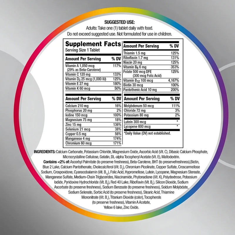 Centrum Silver Multivitaminico Hombre 50 + Sabor N/a