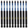 10 x Rennie Tools 100mm Long PZ1 Impact Screwdriver Driver